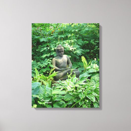 Meditation garden Gloss Stretted Canvas Afdrukken (Voorkant)