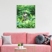 Meditation garden Gloss Stretted Canvas Afdrukken (Insitu (Woonkamer))