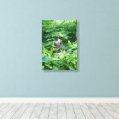 Meditation garden Gloss Stretted Canvas Afdrukken (Insitu (Houten vloer))