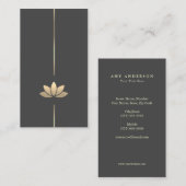 Meditation Gold Lotus Flower Visitekaartje (Voorkant / Achterkant)