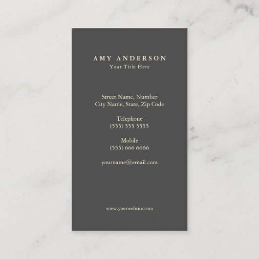 Meditation Gold Lotus Flower Visitekaartje (Achterkant)