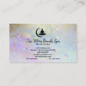 *~* Meditation Gold Man + Moon Yoga Mindfulness Visitekaartje (Achterkant)