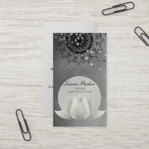 Meditation Holistic Yoga Instructor Black Lotus Visitekaartje