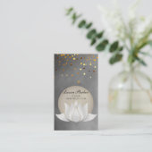 Meditation Holistic Yoga Instructor Lotus Flower Visitekaartje (Staand voorkant)