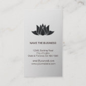 Meditation Holistic Yoga Instructor Lotus Flower Visitekaartje (Achterkant)
