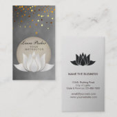 Meditation Holistic Yoga Instructor Lotus Flower Visitekaartje (Voorkant / Achterkant)