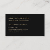 Meditation Instructor Visitekaartje (Achterkant)