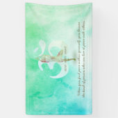Meditation Instructor Yoga Tree Pose Om Sign Quote Spandoek (Verticaal)