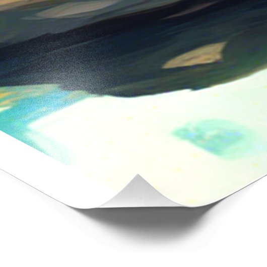 Meditation KI Gemälde buddhistischer Mönch  Foto Afdruk (Hoek)