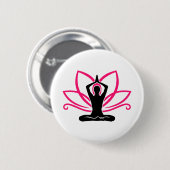Meditation lotus ronde button 5,7 cm (Voorkant /achterkant)