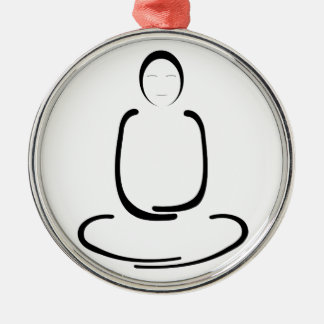 Meditation Man Black Metalen Ornament