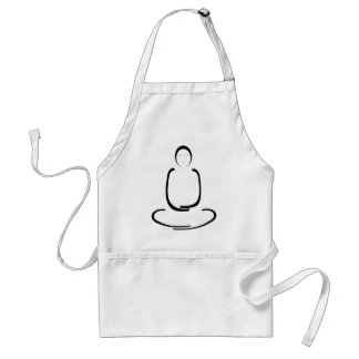 Meditation Man Black Standaard Schort