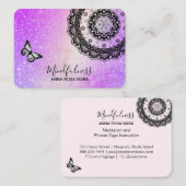 *~* Meditation Mandala Butterfly Yoga Reiki Visitekaartje (Voorkant / Achterkant)