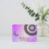 *~* Meditation Mandala Butterfly Yoga Reiki Visitekaartje (Staand voorkant)