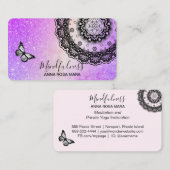 *~* Meditation Mandala Reiki Butterfly Yoga Visitekaartje (Voorkant / Achterkant)