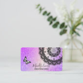 *~* Meditation Mandala Reiki Butterfly Yoga Visitekaartje (Staand voorkant)