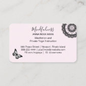 *~* Meditation Mandala Reiki Butterfly Yoga Visitekaartje (Achterkant)