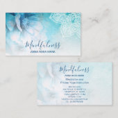 *~* Meditation Mandala Reiki Yoga Floral Glitter Visitekaartje (Voorkant / Achterkant)