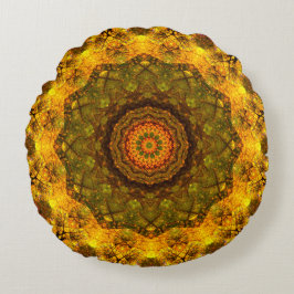 Meditation Mandala Rond Kussen