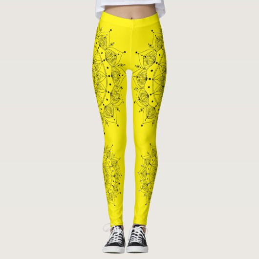 Meditation - Mandala Symbol  Leggings (Voorkant)
