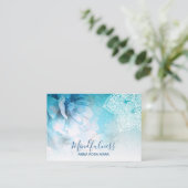 *~* Meditation Mandala Yoga Reiki Floral Glitter Visitekaartje (Staand voorkant)