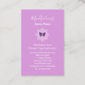 *~* Meditation Mindfulness Mandala Butterfly Reiki Visitekaartje (Achterkant)