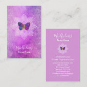 *~* Meditation Mindfulness Mandala Butterfly Reiki Visitekaartje (Voorkant / Achterkant)