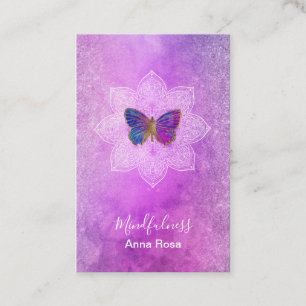 *~* Meditation Mindfulness Mandala Butterfly Reiki Visitekaartje