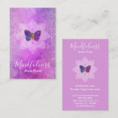 ** Meditation Mindfulness Mandala Butterfly Reiki Visitekaartje (Voorkant / Achterkant)