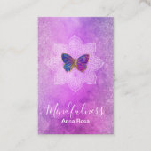 ** Meditation Mindfulness Mandala Butterfly Reiki Visitekaartje (Voorkant)