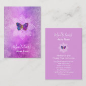 *~* Meditation Mindfulness Mandala Butterfly Yoga Visitekaartje (Voorkant / Achterkant)