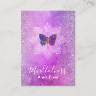 *~* Meditation Mindfulness Mandala Butterfly Yoga Visitekaartje