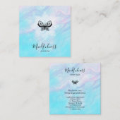 *~* Meditation Mindfulness Mandala Yoga Butterfly  Vierkante Visitekaartje (Voorkant / Achterkant)