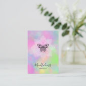 *~* Meditation Mindfulness Yoga Mandala Butterfly Visitekaartje (Staand voorkant)