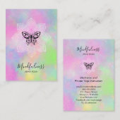 *~* Meditation Mindfulness Yoga Mandala Butterfly Visitekaartje (Voorkant / Achterkant)
