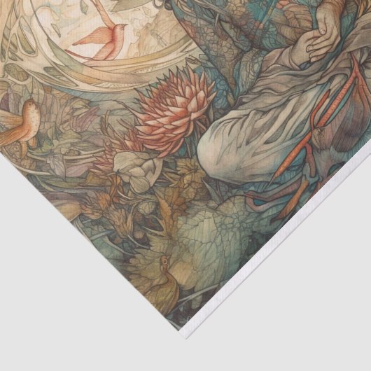 Meditation Namaste Tissuepapier (Detail)