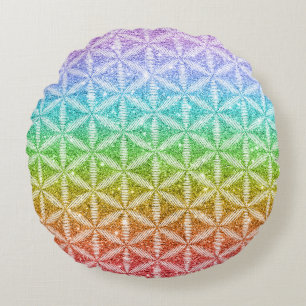 Meditation Pillow Flower of life Mandala Chakra Rond Kussen