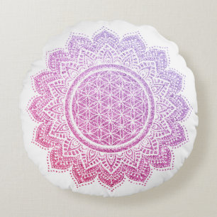 Meditation Pillow glitter roze paars Rond Kussen