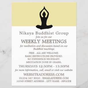 Meditation Pose, boeddhistische fractie Adverteren Flyer