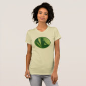 Meditation Pose Green Soft Gradient T-shirt (Voorkant volledig)