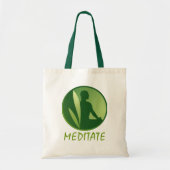 Meditation Pose Green Soft Gradient Tote Bag (Voorkant)