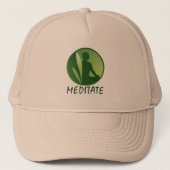 Meditation Pose Green Soft Gradient Trucker Pet (Voorkant)