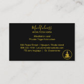 *~* Meditation Rainbow Universe Glitter Buddha Visitekaartje (Achterkant)