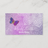 *~* Meditation Reik Mandala Butterfly Yoga Visitekaartje (Voorkant)