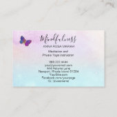 *~* Meditation Reik Yoga Butterfly Floral Mandala Visitekaartje (Achterkant)
