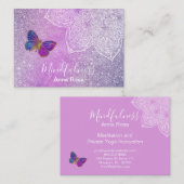 *~* Meditation Reik Yoga Mandala Butterfly Visitekaartje (Voorkant / Achterkant)