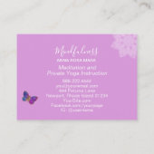 *~* Meditation Reiki Mandala Butterfly Glitter Visitekaartje (Achterkant)
