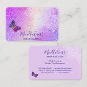 *~* Meditation Reiki Yoga . Butterfly Mandala Visitekaartje (Voorkant / Achterkant)