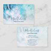 *~* Meditation Reiki Yoga Floral Glitter Mandala Visitekaartje (Voorkant / Achterkant)