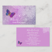 *~* Meditation Reiki Yoga Mandala Butterfly Visitekaartje (Voorkant / Achterkant)